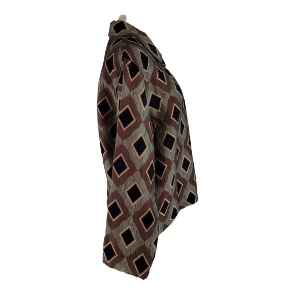 VTG 90s Keren Hart Collection Diamond Print Jacket XL - Picture 5 of 15